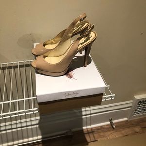 brand new jessica simpson nude heels